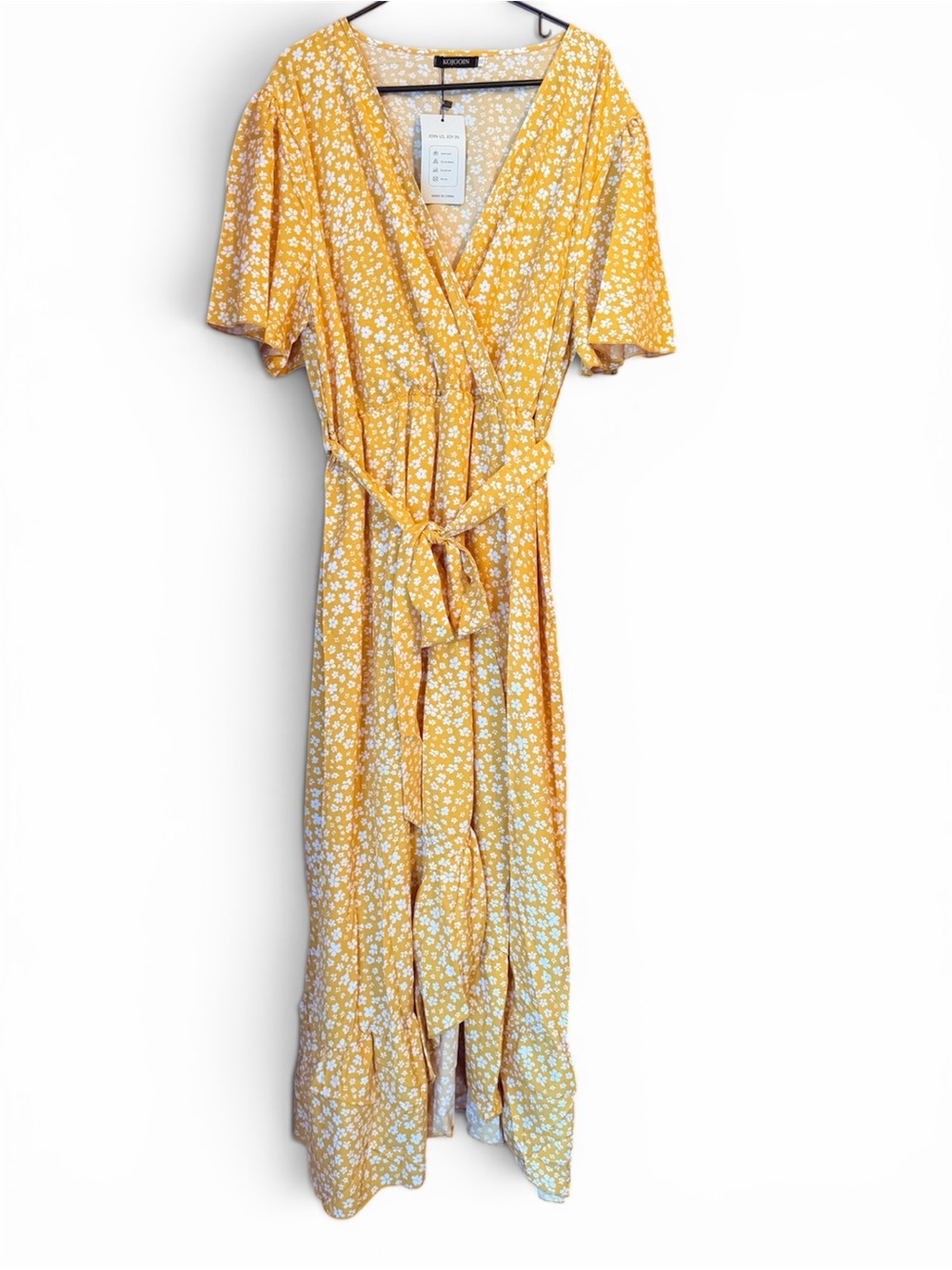 Sunlit floral Maxi Dress — Yellow